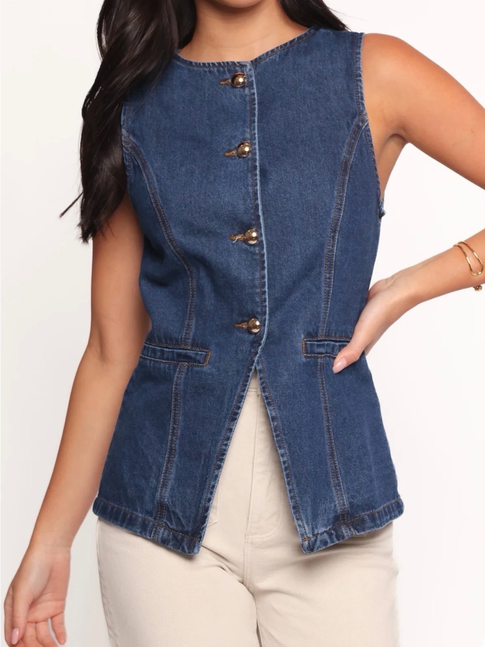 PETAL & PUP | Nessa Denim Vest | M